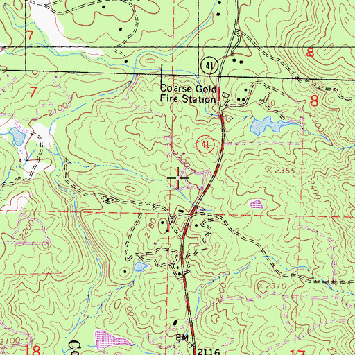 Topographic Map of Yosemite South Camp, CA