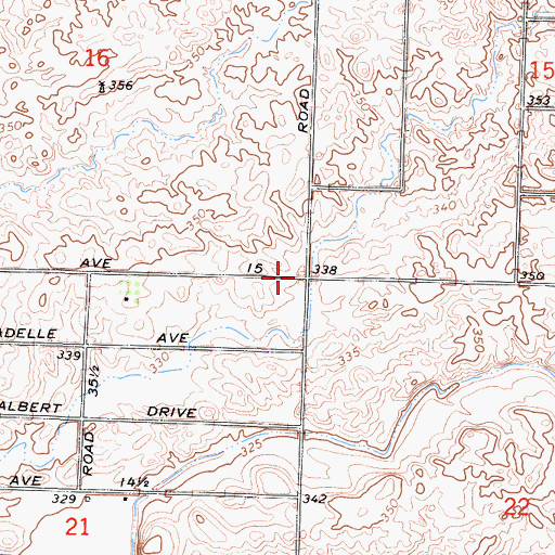 Topographic Map of Bonadelle Ranchos, CA