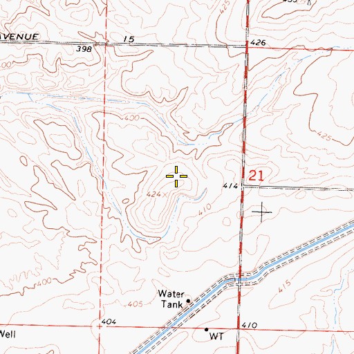 Topographic Map of Bonadelle Ranchos Nine, CA