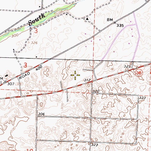 Topographic Map of River Road Estates, CA