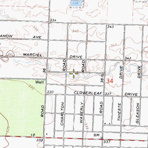 Topographic Map of Webster Elementary School, CA