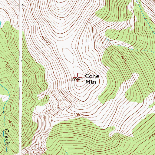 Topographic Map of Cone Mountain, CO
