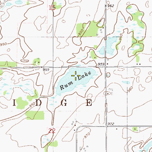 Topographic Map of Rum Lake, MN