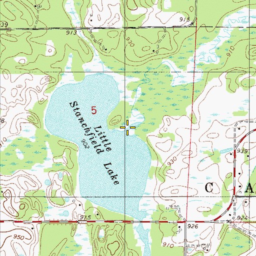 Topographic Map of Lower Stanchfield Branch, MN