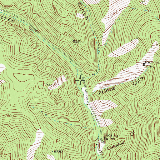 Topographic Map of York Gulch, CO