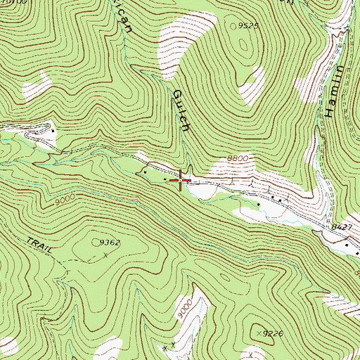 Topographic Map of Mexican Gulch, CO
