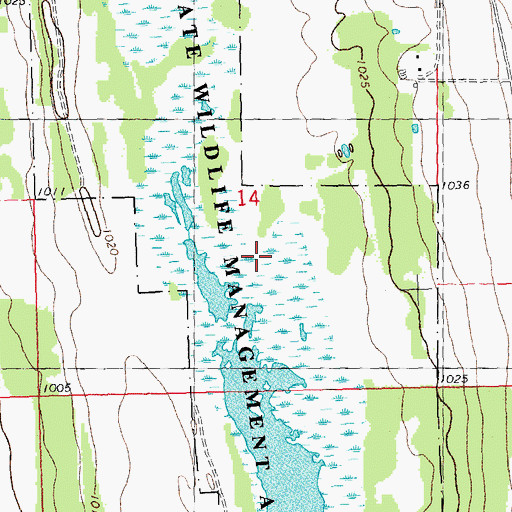 Topographic Map of Florian State Wildlife Management Area, MN