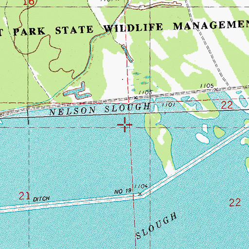 Topographic Map of East Park State Wildlife Management Area, MN