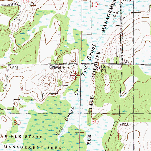 Topographic Map of Little Elk State Wildlife Management Area, MN