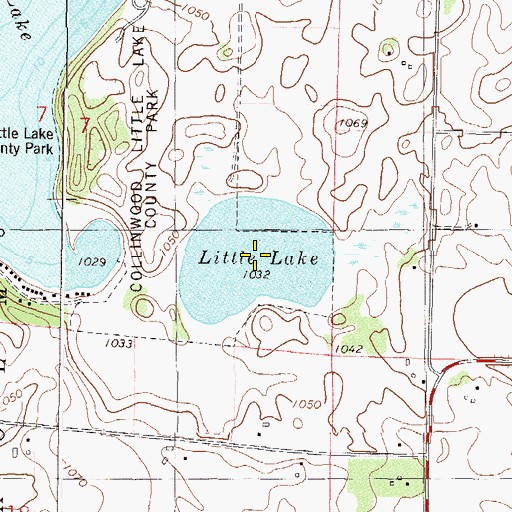 Topographic Map of Little Lake, MN