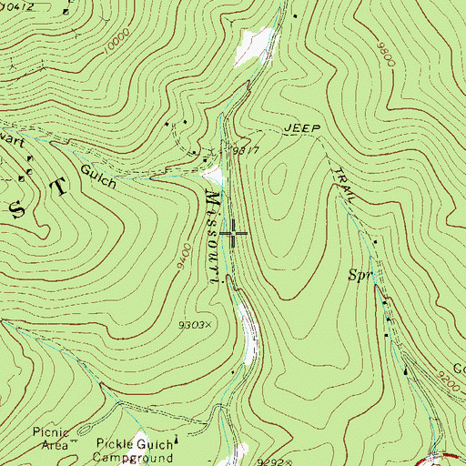 Topographic Map of Wideawake (historical), CO