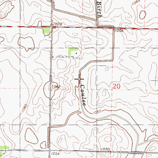 Topographic Map of County Ditch Number One Hundred Twentyfour, MN