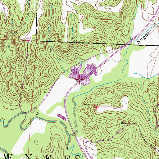 Topographic Map of Eltham (historical), IL