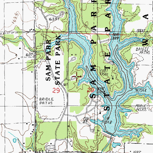 Topographic Map of Red Bud Picnic Area, IL