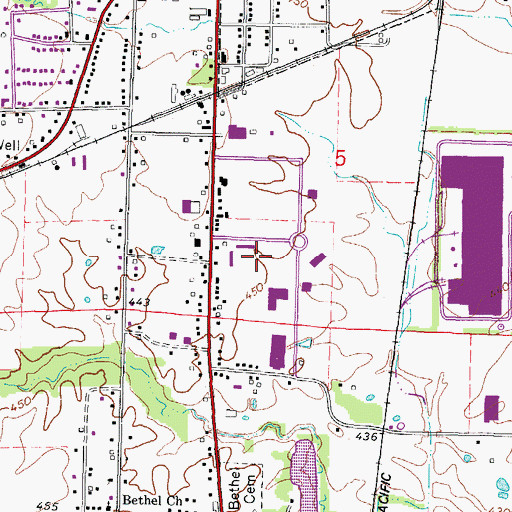 Topographic Map of Fountain Place Industrial Park, IL