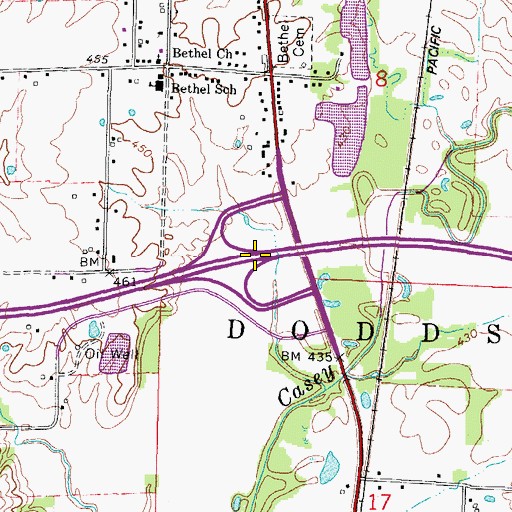 Topographic Map of Interchange 80, IL