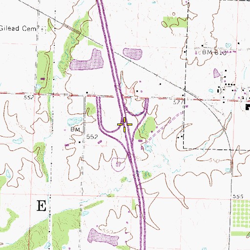 Topographic Map of Interchange 103, IL