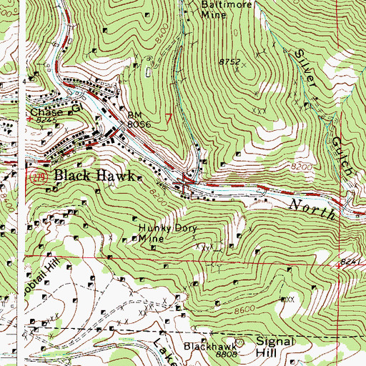 Topographic Map of Fourmile Gulch, CO
