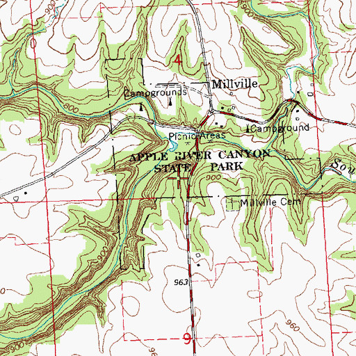 Topographic Map of Tower Rock Nature Trail, IL