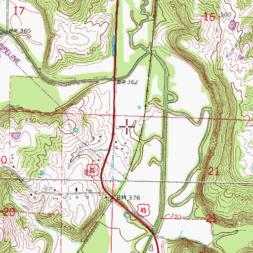 Topographic Map of Bender (historical), IL