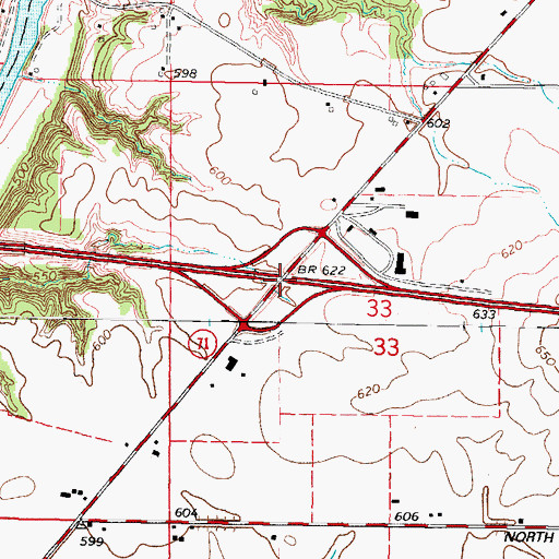 Topographic Map of Interchange 93, IL