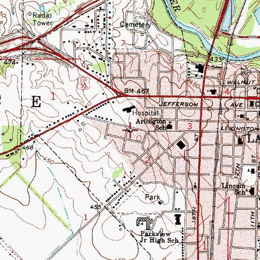 Topographic Map of Faith Church of the Nazarene, IL