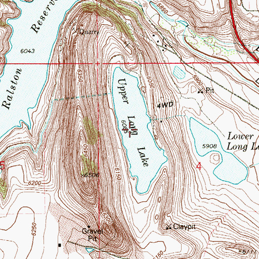 Topographic Map of Upper Long Lake, CO