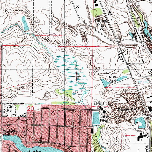 Topographic Map of Lake-In-The-Hills Fen Nature Preserve, IL