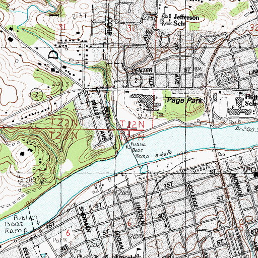 Topographic Map of Borden Field, IL