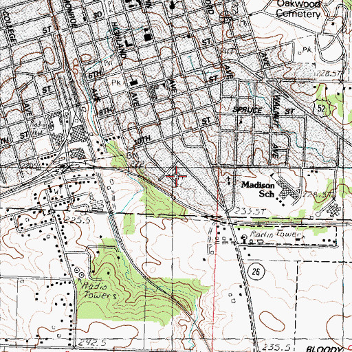 Topographic Map of Grace K Johnson Park, IL