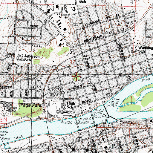 Topographic Map of John Dixon Park, IL