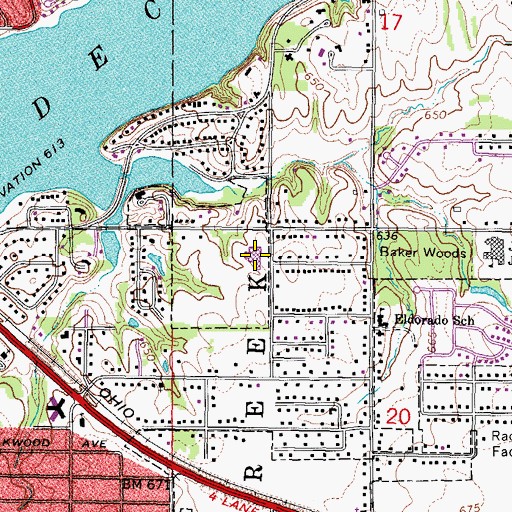 Topographic Map of Michael E Baum Elementary School, IL