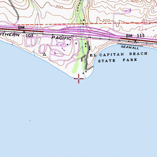 Topographic Map of El Capitan Creek, CA
