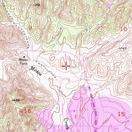 Topographic Map of Oak Park, CA