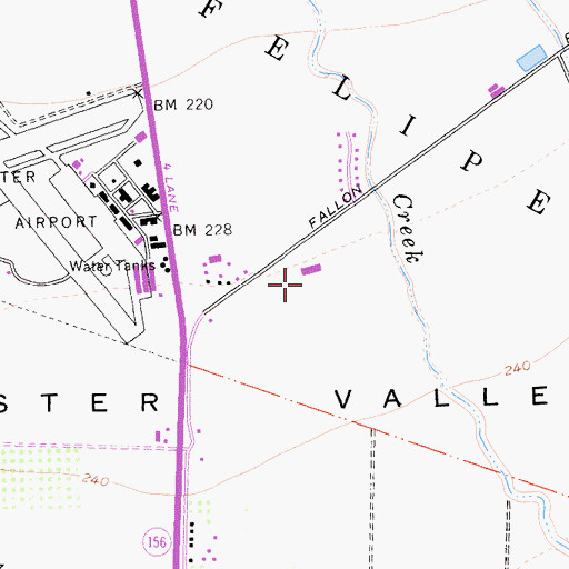 Topographic Map of Hollister Business Park, CA