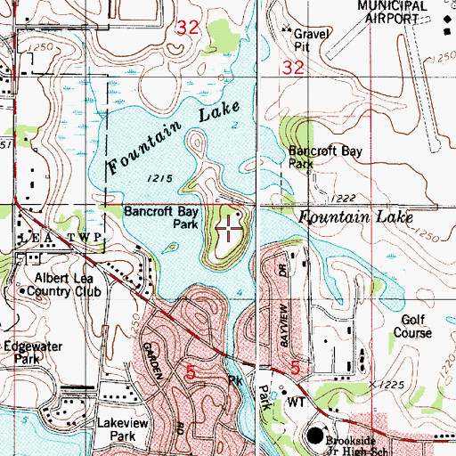 Topographic Map of Bancroft Bay Park, MN