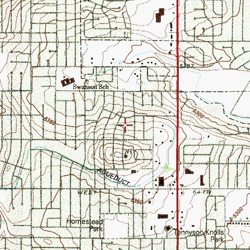 Topographic Map of Swanson Cottage School Number 1 (historical), CO