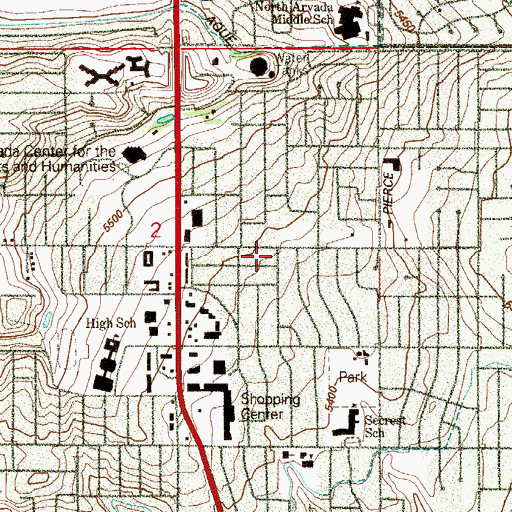 Topographic Map of Secrest Cottage School Number 1 (historical), CO