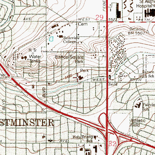 Topographic Map of Early Childhood Center, CO