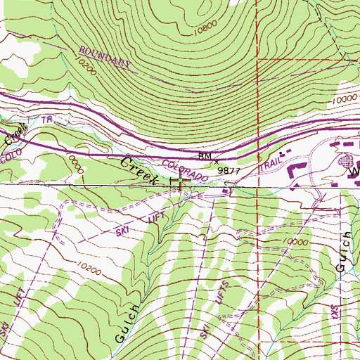 Topographic Map of Union Gulch, CO