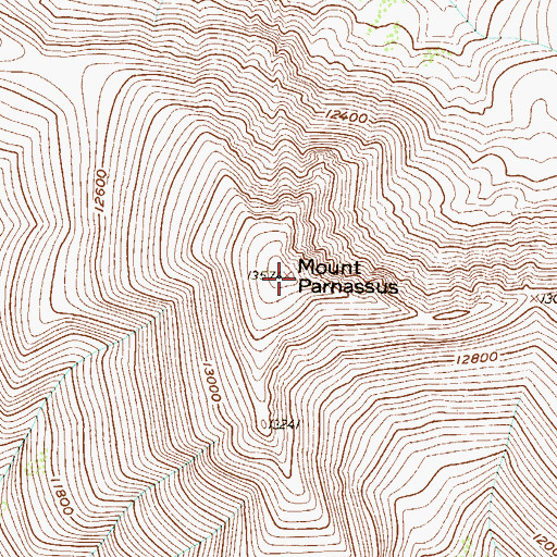 Topographic Map of Mount Parnassus, CO