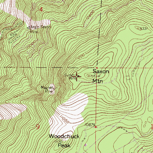 Topographic Map of Summit Mine, CO