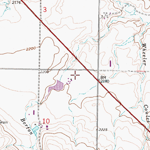 Topographic Map of West Galpin School (historical), MT