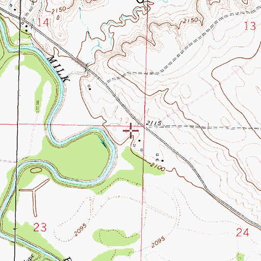 Topographic Map of Riverside School (historical), MT