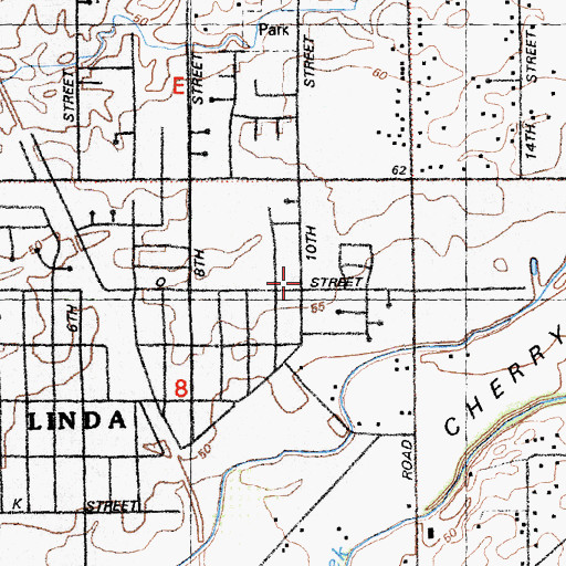 Topographic Map of First Baptist Church of Rio Linda, CA