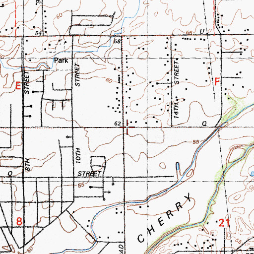 Topographic Map of Full Gospel Community Church of Rio Linda, CA