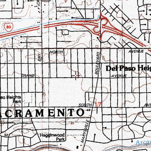 Topographic Map of Church of God Pentecostal, CA