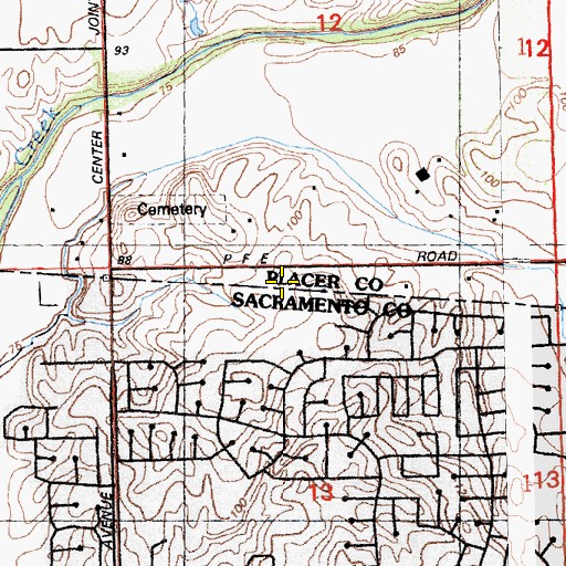 Topographic Map of McClellan Continuation High School, CA