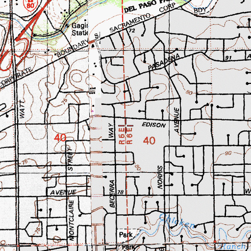 Topographic Map of Loma Vista Continuation High School, CA