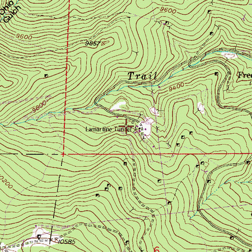 Topographic Map of Lamartine Tunnel, CO